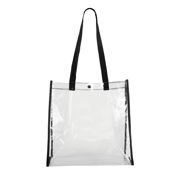 12" x 12" x 6" clear stadium-approved tote bag with webbed... from ASI 52840 Evans Manufacturing