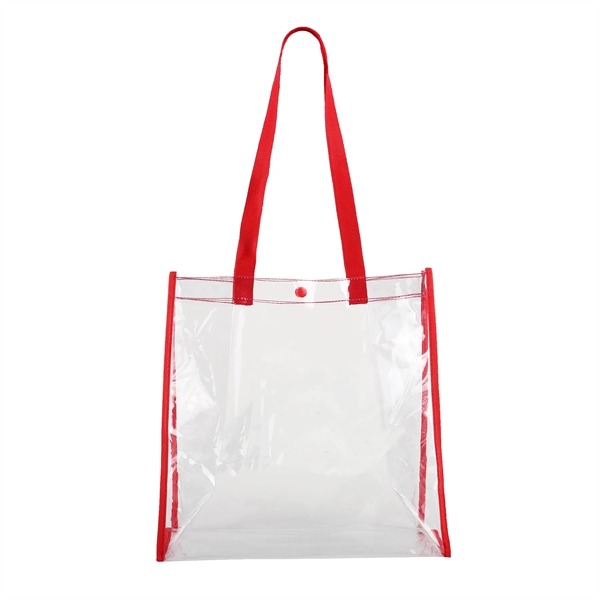 12" x 12" x 6" clear stadium-approved tote bag with webbed... from ASI 52840 Evans Manufacturing
