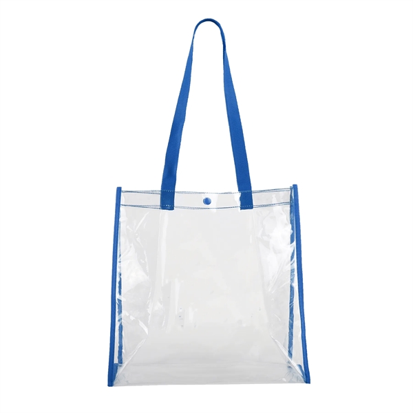12" x 12" x 6" clear stadium-approved tote bag with webbed... from ASI 52840 Evans Manufacturing