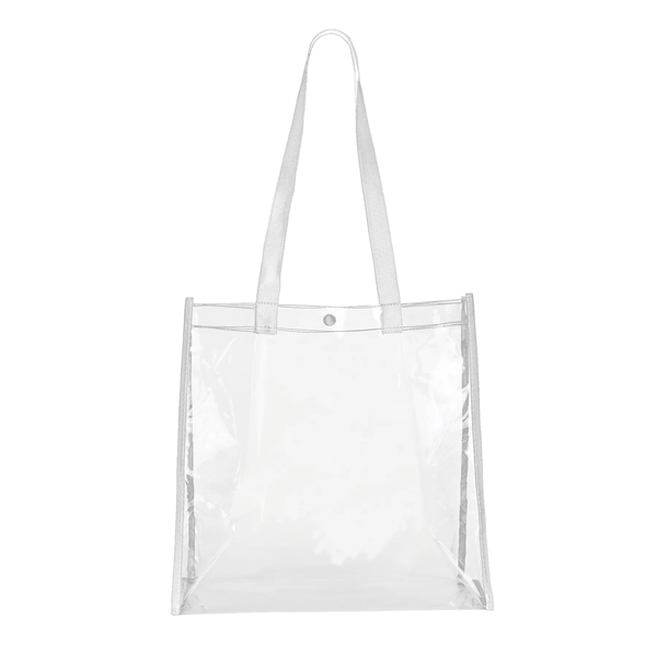 12" x 12" x 6" clear stadium-approved tote bag with webbed... from ASI 52840 Evans Manufacturing