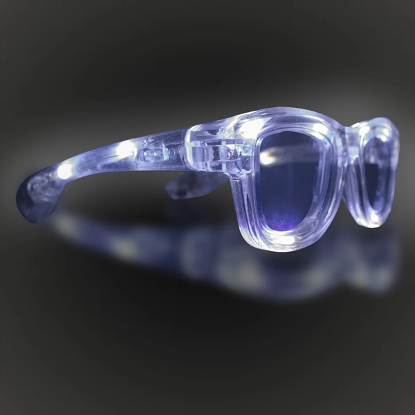 Classic retro-look sunglasses with sound reactive option and LED lights with... from ASI 42016 Brighter Promotions Inc