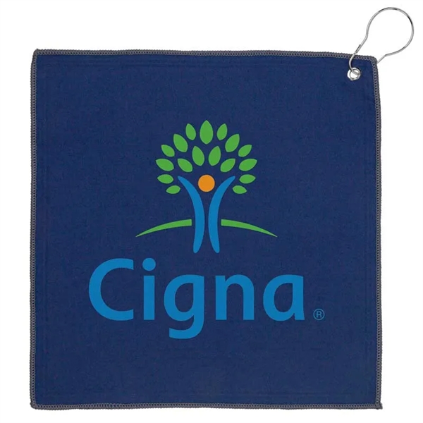 12" x 12" Recycled Golf Towel with Carabiner... from ASI 57956 Graphco line