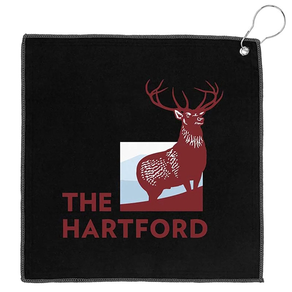 12" x 12" Recycled Golf Towel with Carabiner... from ASI 57956 Graphco line