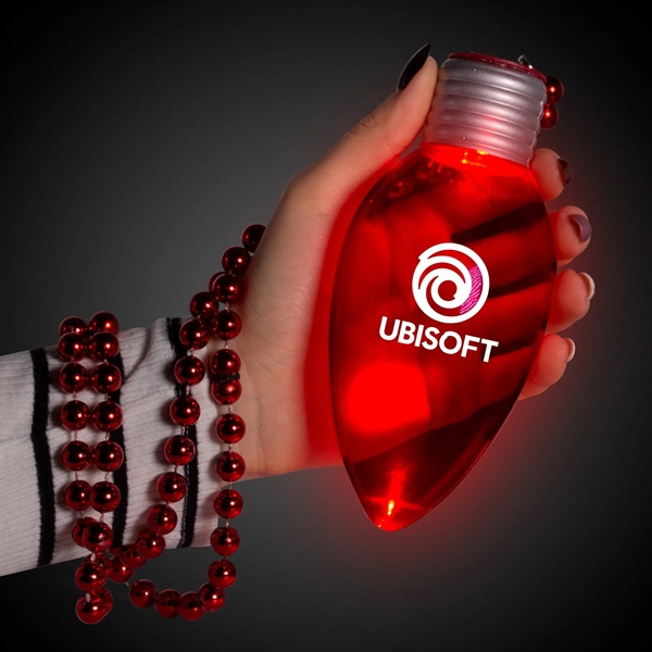 33" red metallic beaded necklace with a 6 1/2" jumbo Christmas... from ASI 42016 Brighter Promotions Inc