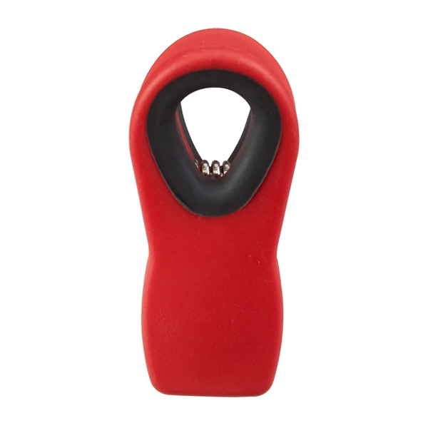 Small bag clip with magnet, black rubber ring, and interior gripper.... from ASI 52840 Evans Manufacturing