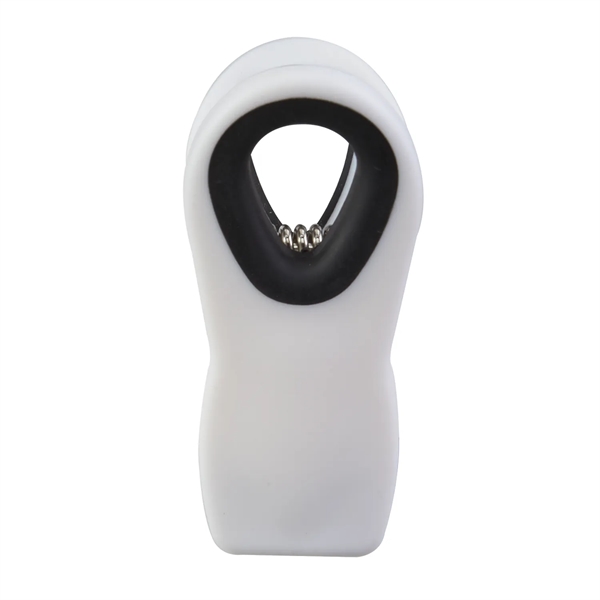 Small bag clip with magnet, black rubber ring, and interior gripper.... from ASI 52840 Evans Manufacturing