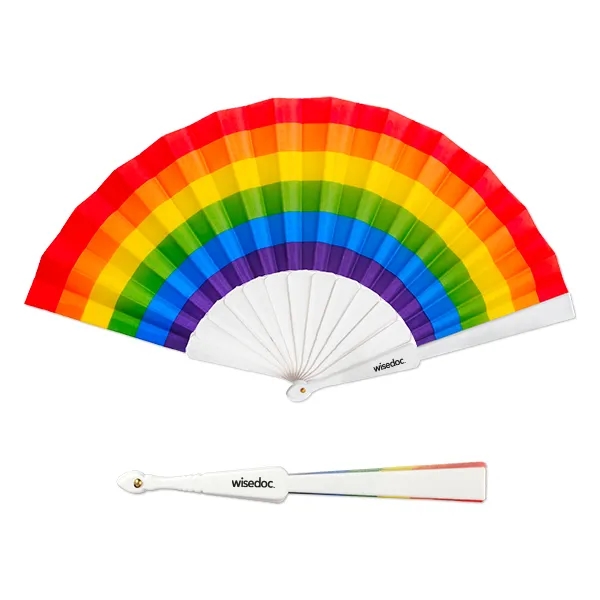 Holiday colored foldable hand fan.... from ASI 98360 WOWLine / WOWLine®