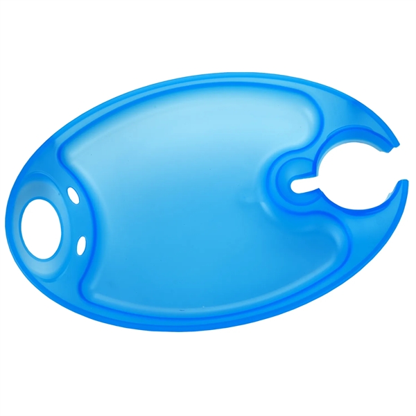 Party plate with 12 oz. can, wine glass holder designed for... from ASI 52840 Evans Manufacturing