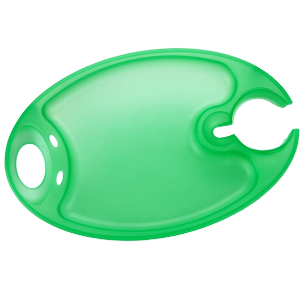 Party plate with 12 oz. can, wine glass holder designed for... from ASI 52840 Evans Manufacturing