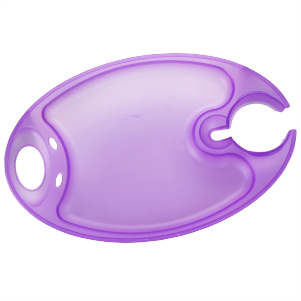 Party plate with 12 oz. can, wine glass holder designed for... from ASI 52840 Evans Manufacturing