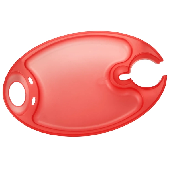 Party plate with 12 oz. can, wine glass holder designed for... from ASI 52840 Evans Manufacturing