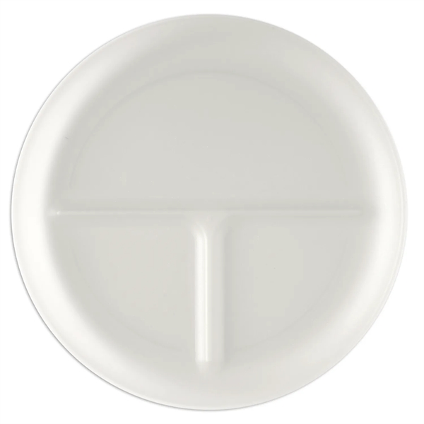 Durable Food Grade Polypropylene plate with three compartments.... from ASI 52840 Evans Manufacturing