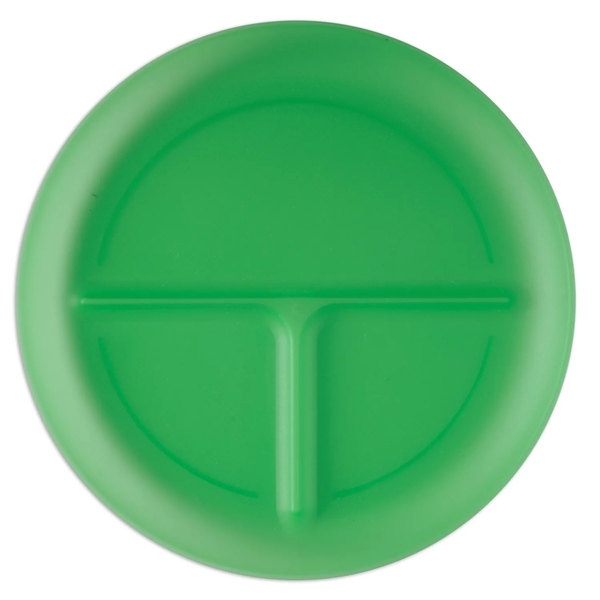 Durable Food Grade Polypropylene plate with three compartments.... from ASI 52840 Evans Manufacturing