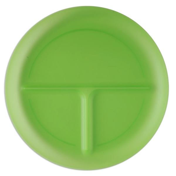 Durable Food Grade Polypropylene plate with three compartments.... from ASI 52840 Evans Manufacturing