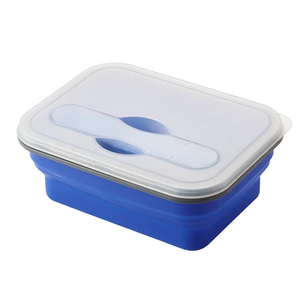 Collapsible silicone lunch container holds 3 cups of food. Utensils included!... from ASI 52840 Evans Manufacturing