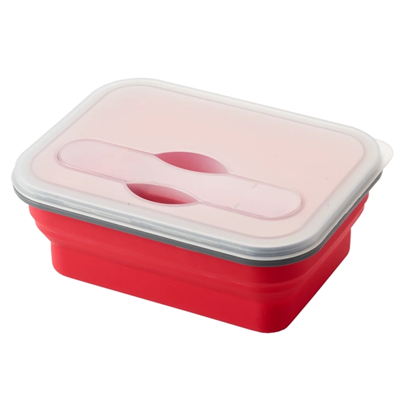 Collapsible silicone lunch container holds 3 cups of food. Utensils included!... from ASI 52840 Evans Manufacturing