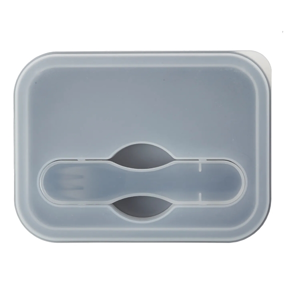 Collapsible silicone lunch container holds 3 cups of food. Utensils included!... from ASI 52840 Evans Manufacturing