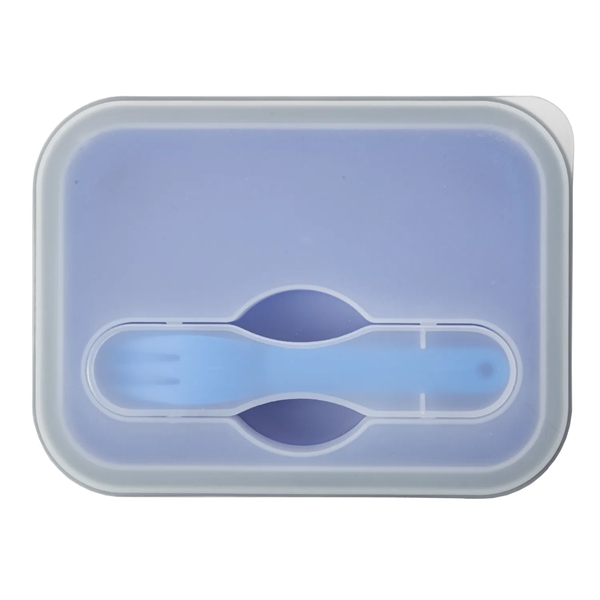 Collapsible silicone lunch container holds 3 cups of food. Utensils included!... from ASI 52840 Evans Manufacturing