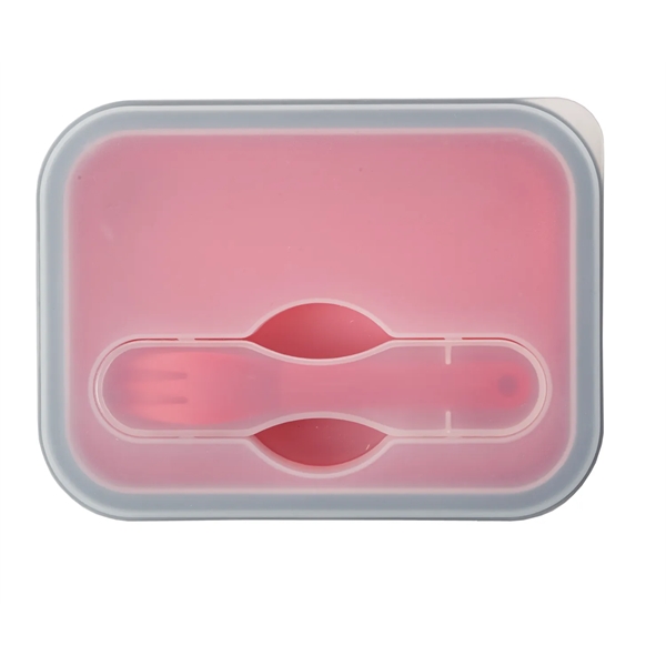 Collapsible silicone lunch container holds 3 cups of food. Utensils included!... from ASI 52840 Evans Manufacturing