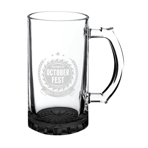 16 oz. glass beer stein with thick bottom and thumb grip... from ASI 88060 Snugz/USA Inc
