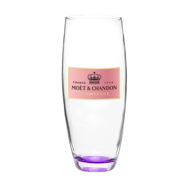 9 oz. glass champagne flute with stemless design.... from ASI 88060 Snugz/USA Inc