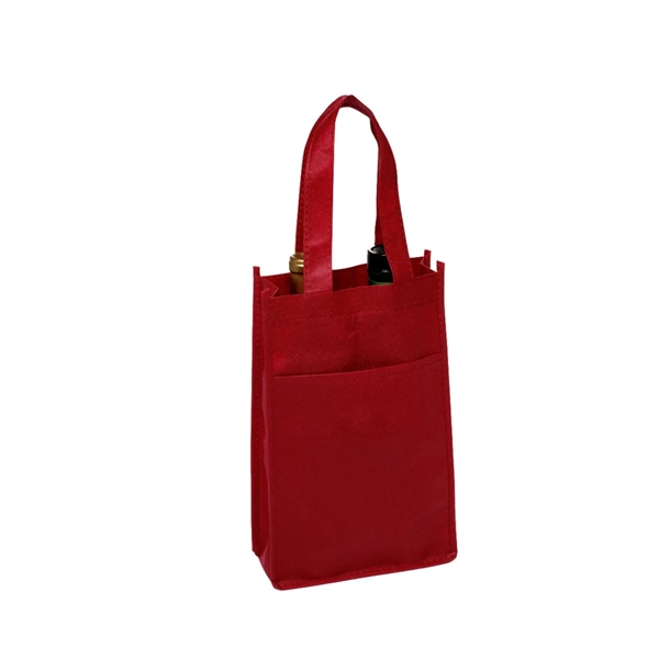 Non-Woven two bottle wine bags plus free 1 color silkscreen imprint... from ASI 37218 Athena Promo (tm)