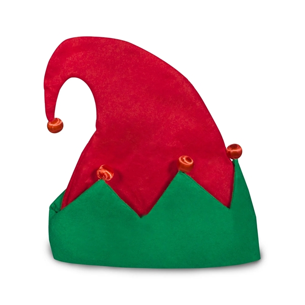 Light-up elf hat made of red and green polyester.... from ASI 42016 Brighter Promotions Inc / Chemical Light™