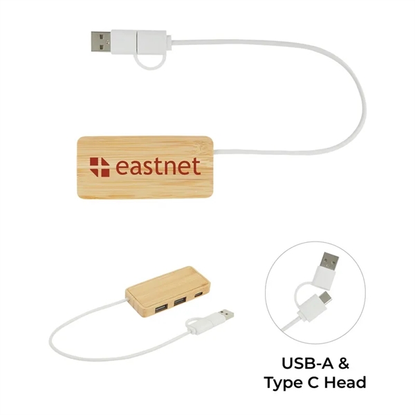 Douglas Bamboo Dual USB Hub... from ASI 67866 Logomark/Valumark