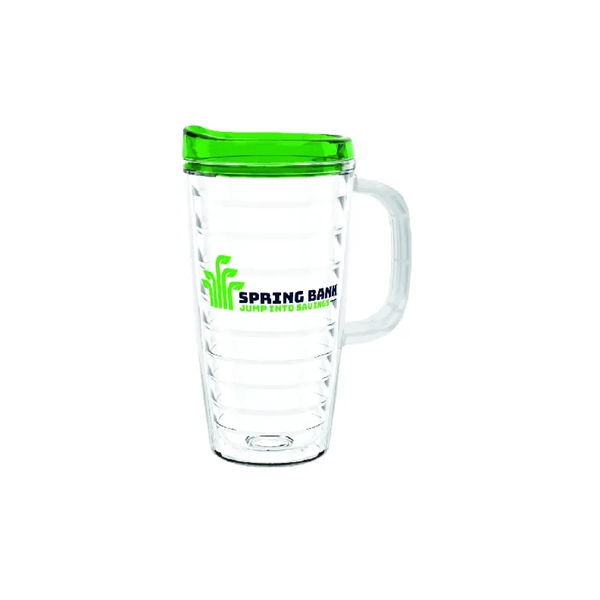 Double-wall insulated, clear Tritan™ coffee mug. Includes choice of Turn Tab... from ASI 73871 Next Promotions LLC