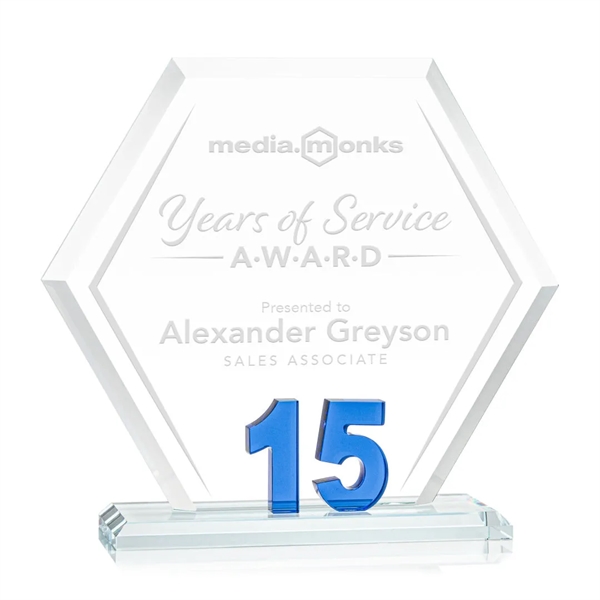 Mark a milestone in your organization with our Starfire Crystal hexagon... from ASI 84592 St Regis Group / St Regis