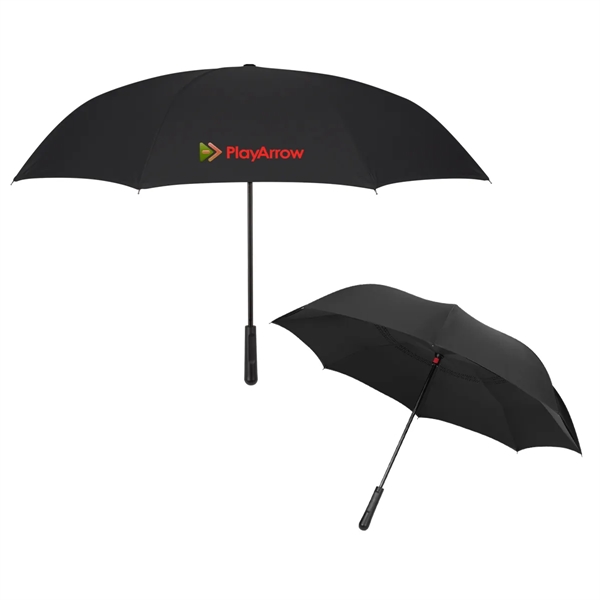 Black manual open umbrella with inverted design, 48" arc and metal... from ASI 61125 Hit Promotional Products / Hit®