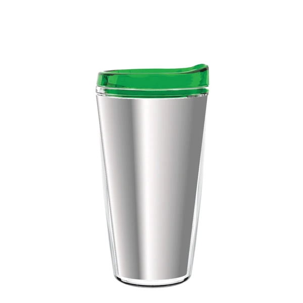 Double-wall insulated, clear Tritan™ tumbler with chrome insert available in 16... from ASI 73871 Next Promotions LLC