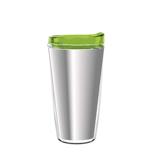 Double-wall insulated, clear Tritan™ tumbler with chrome insert available in 16... from ASI 73871 Next Promotions LLC
