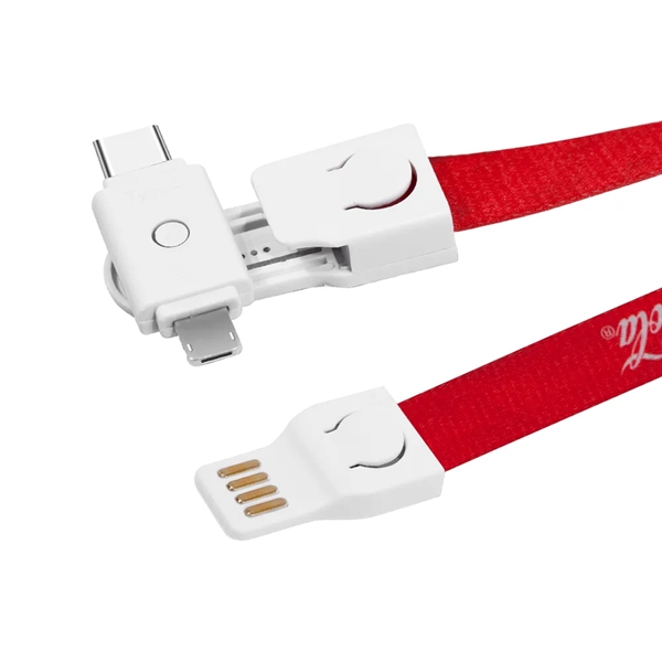 900mm Lanyard, 3 in1 charging cable with USB tip on one... from ASI 90154 Sunjoy Group Inc