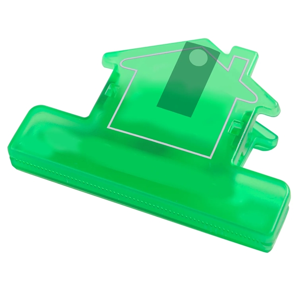 House shaped utility clip that holds food bags closed and document... from ASI 52840 Evans Manufacturing