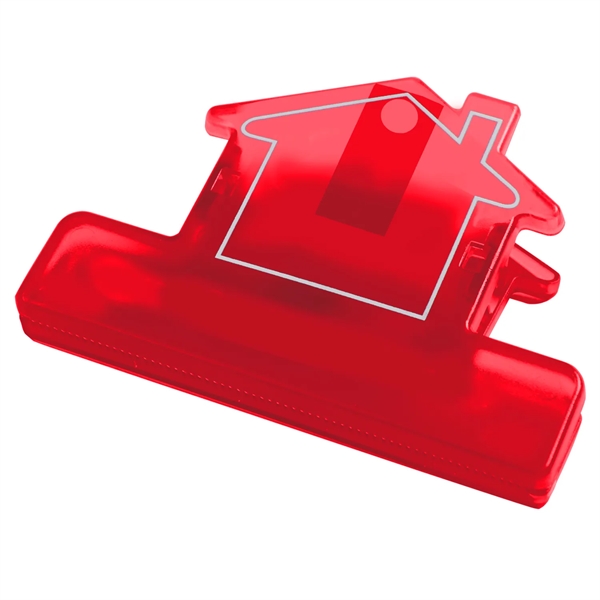 House shaped utility clip that holds food bags closed and document... from ASI 52840 Evans Manufacturing