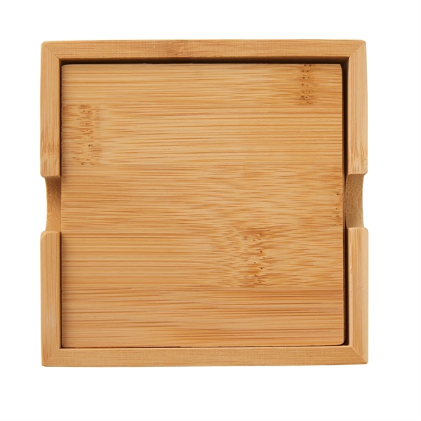 Square Bamboo Coaster Set comes with 4 square bamboo coasters and... from ASI 52840 Evans Manufacturing