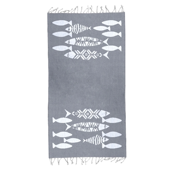 Picture your logo on these elegant tropical fish stock design towels.... from ASI 91605 Towel Specialties