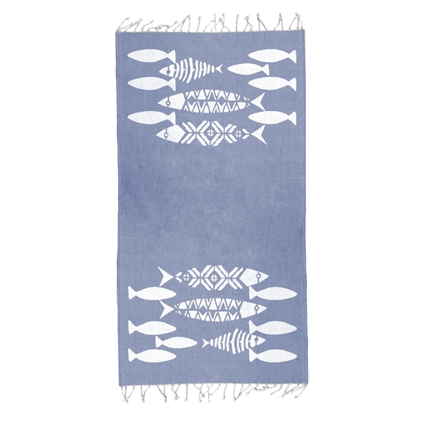 Picture your logo on these elegant tropical fish stock design towels.... from ASI 91605 Towel Specialties