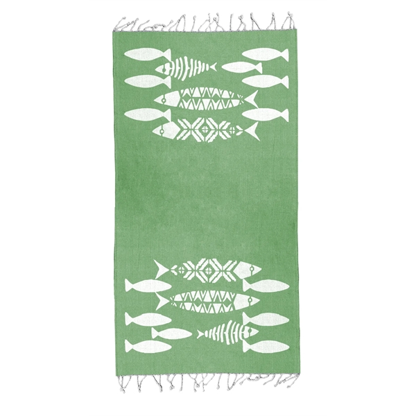 Picture your logo on these elegant tropical fish stock design towels.... from ASI 91605 Towel Specialties