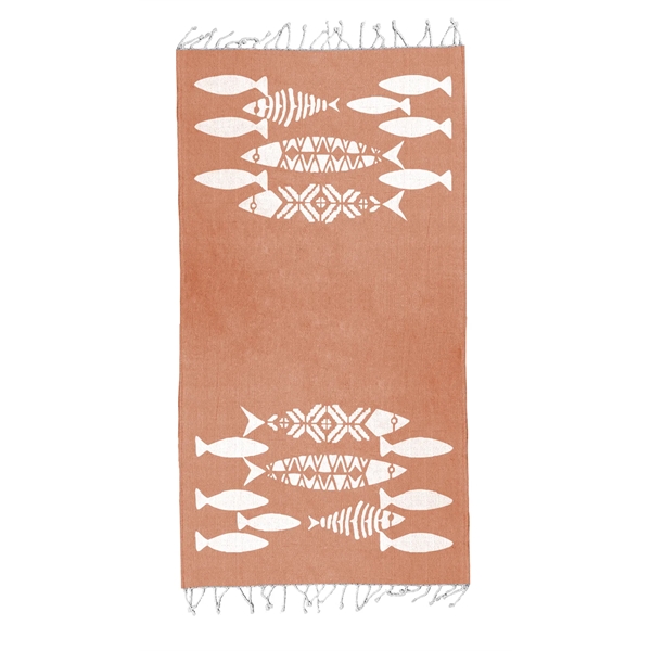 Picture your logo on these elegant tropical fish stock design towels.... from ASI 91605 Towel Specialties