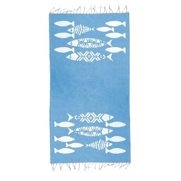 Picture your logo on these elegant tropical fish stock design towels.... from ASI 91605 Towel Specialties