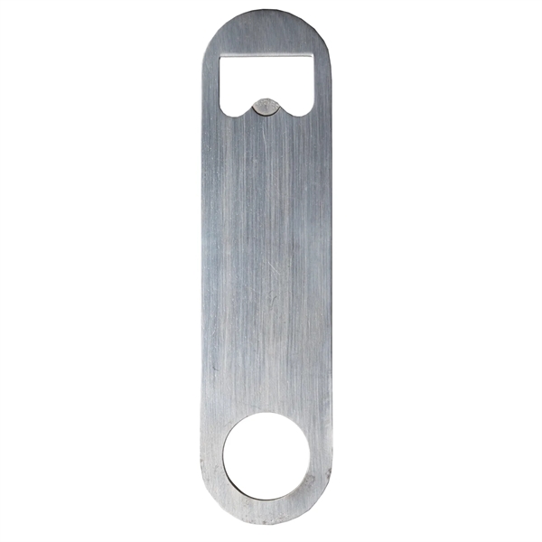 Stainless steel bottle opener with a hole at the end for... from ASI 52840 Evans Manufacturing