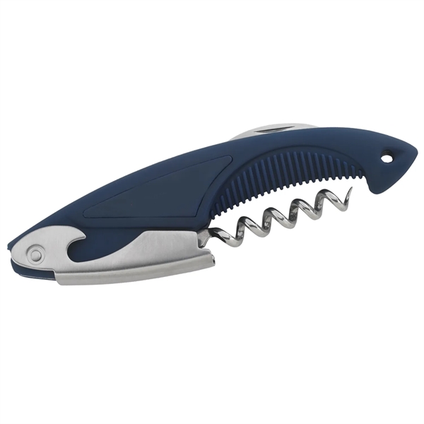 Wine bottle opener with a sleek, soft-feel design that features a... from ASI 52840 Evans Manufacturing