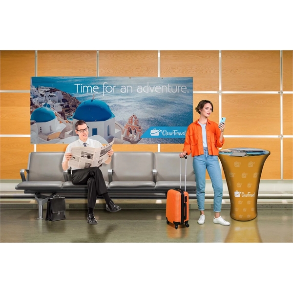 27.5" x 36.875" x 27.5" aluminum/wood Power Pedestal display table with... from ASI 87188 Showdown Displays