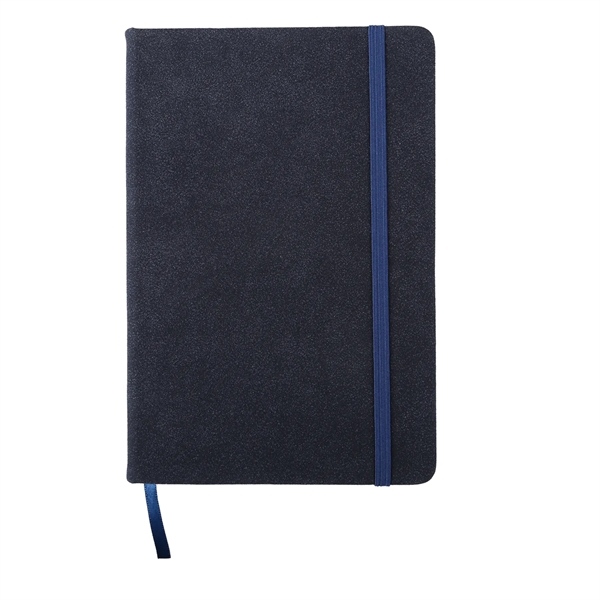 Suede fabric journal with 80 lined sheets of paper and a... from ASI 52840 Evans Manufacturing