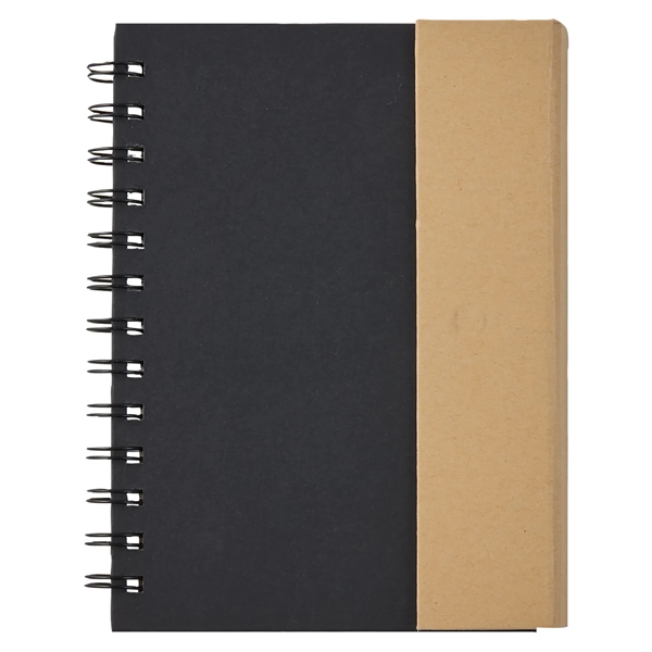 Eco magnetic spiral bound notebook with 70 lined sheets, multiple sticky... from ASI 52840 Evans Manufacturing