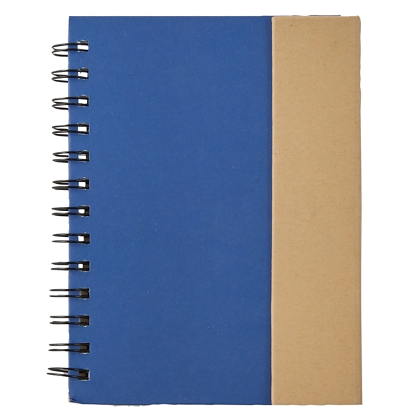 Eco magnetic spiral bound notebook with 70 lined sheets, multiple sticky... from ASI 52840 Evans Manufacturing