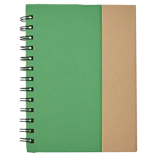 Eco magnetic spiral bound notebook with 70 lined sheets, multiple sticky... from ASI 52840 Evans Manufacturing