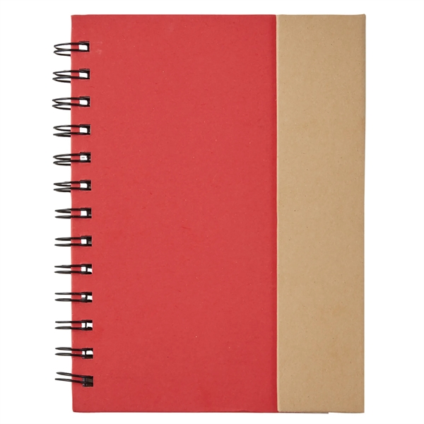 Eco magnetic spiral bound notebook with 70 lined sheets, multiple sticky... from ASI 52840 Evans Manufacturing